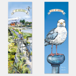 bookmark design featuring the duver causeway at st helens