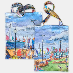 painting of Cowes printed onto a bag