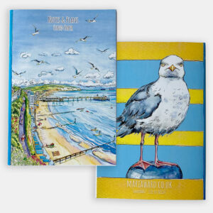 A6 Notebook featuring sandown and a seagull from the isle-of-wight